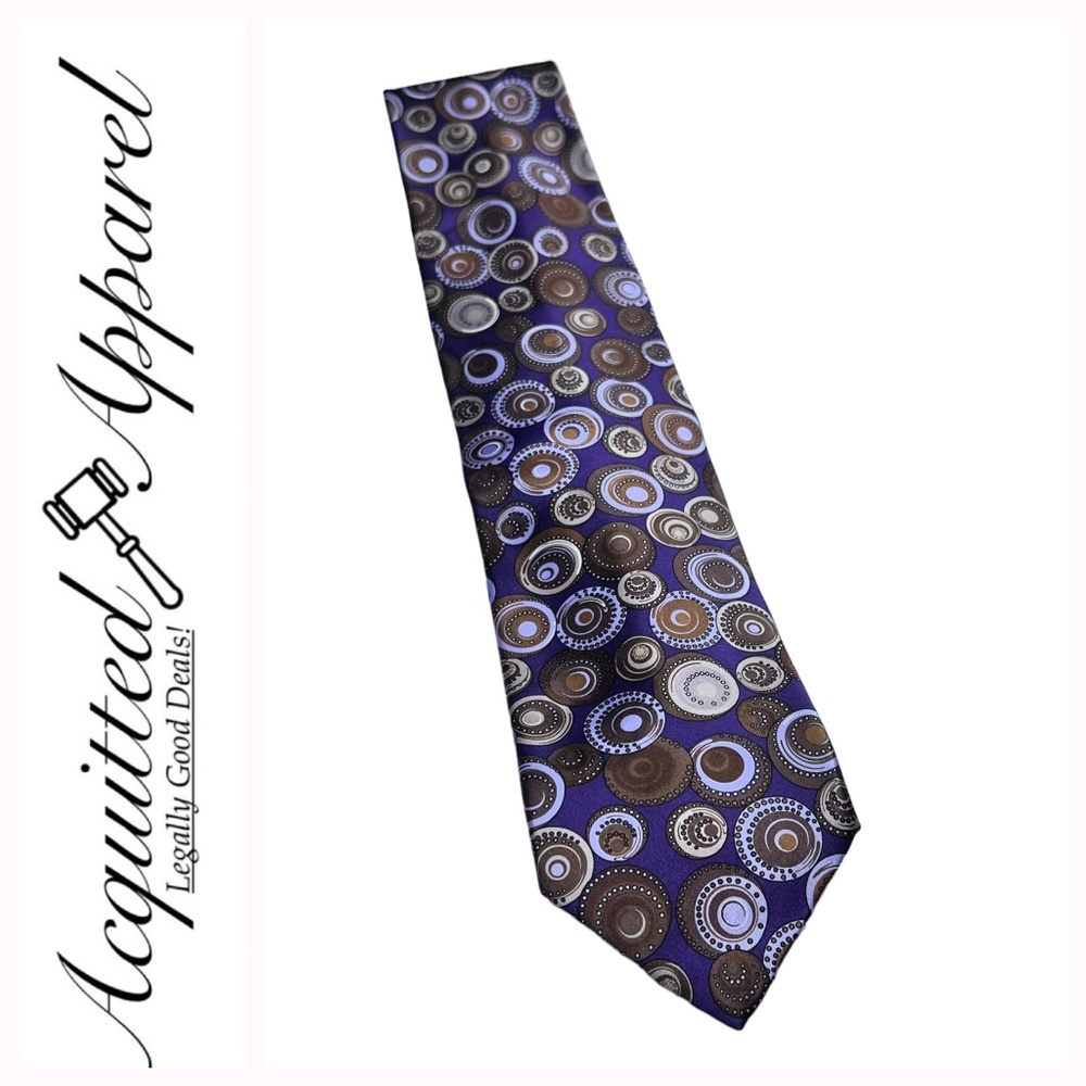 Italo Ferretti Moda Mario Coin Style Silk Neck Tie